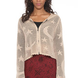 Celestial Lacy Cropped Hoodie