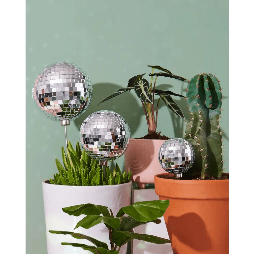 Disco Ball Decorative Plant Stakes