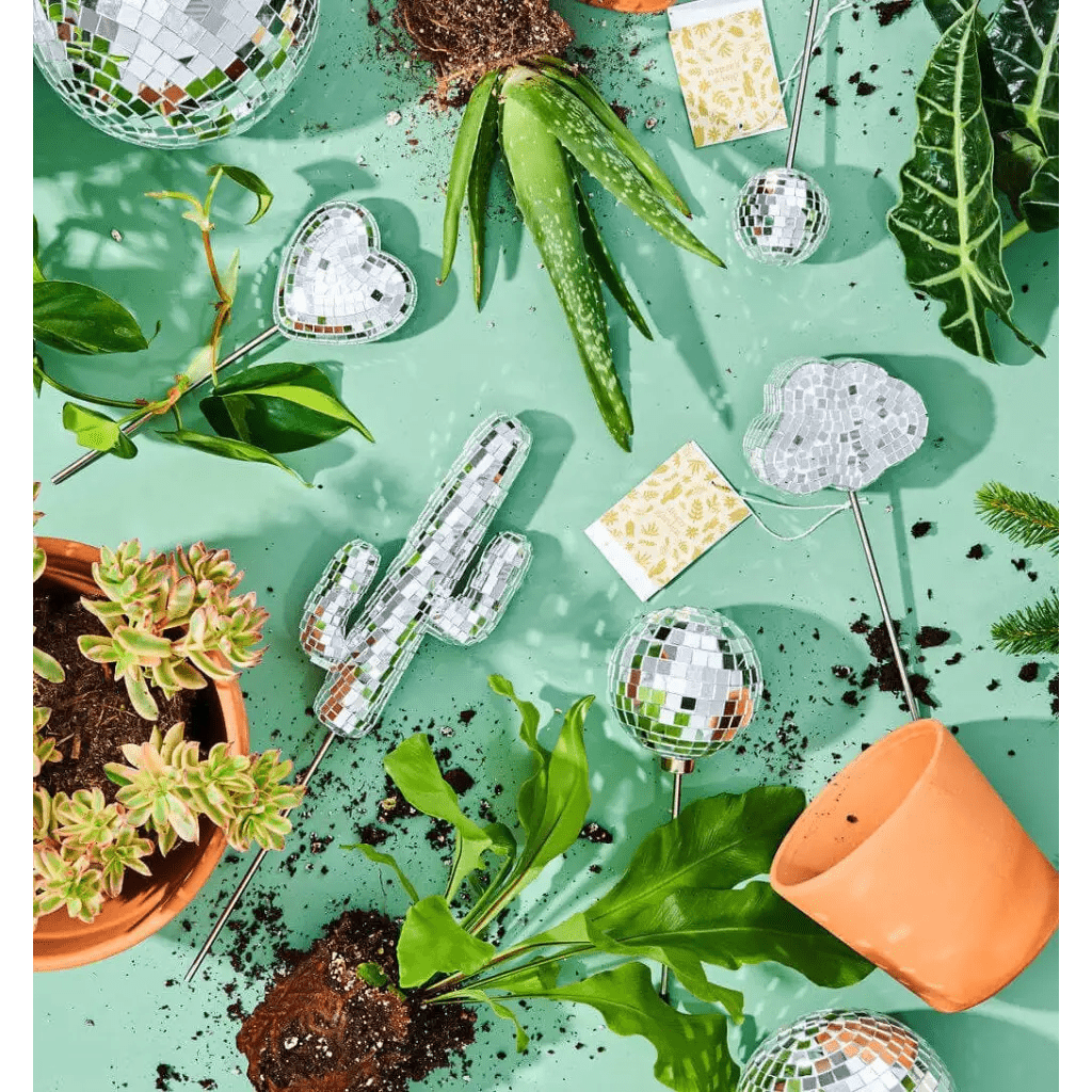 Disco Cactus - Disco Ball Decorative Plant Stakes