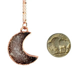 Druzy Crescent Moon Necklace