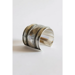 Floral Cuff Bracelet - Silver