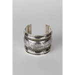 Floral Cuff Bracelet - Silver
