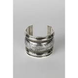 Floral Cuff Bracelet - Silver