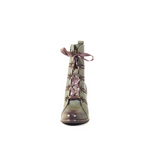 Geraldine Leather Retro Laceup Booties