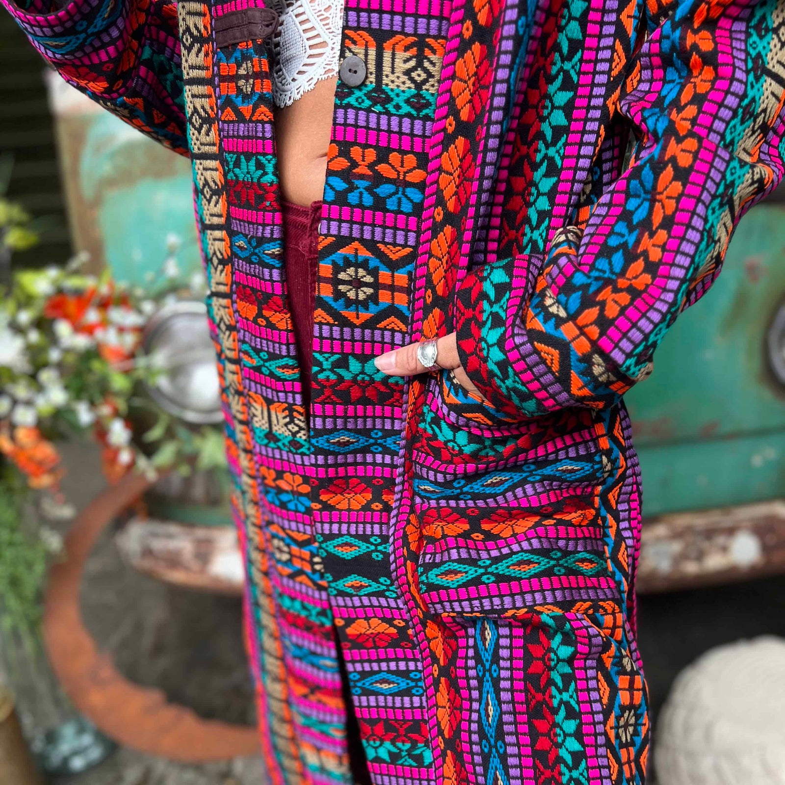 Limited edition hippie bohemian festival trench coat