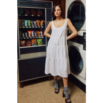 Lightweight Gauze Tiered Midi Dress