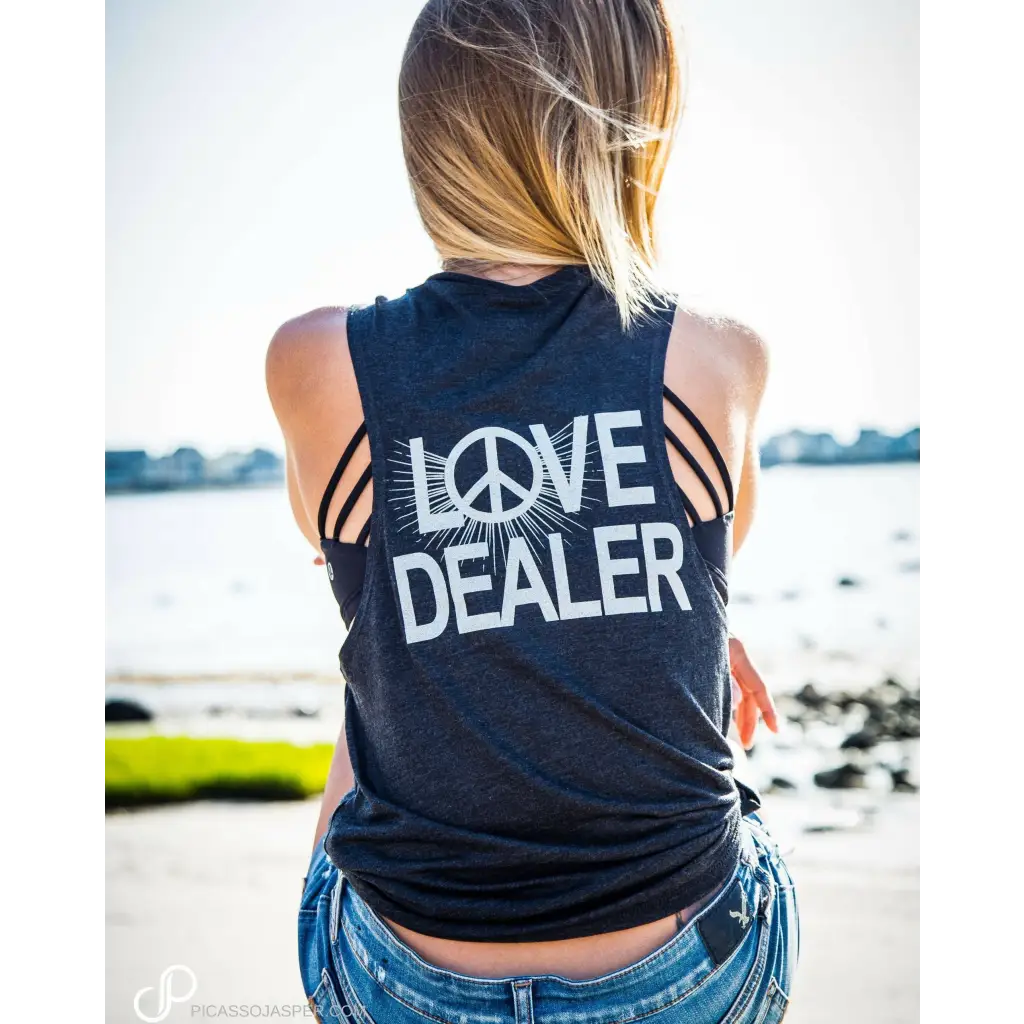 Love Dealer Relaxed Muscle Tank - Shirts & Tops – The Boho Depot