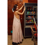 Maxi Dress Lace Trim Cami V-Neck - Dress