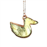 Moss Agate Duck Necklace