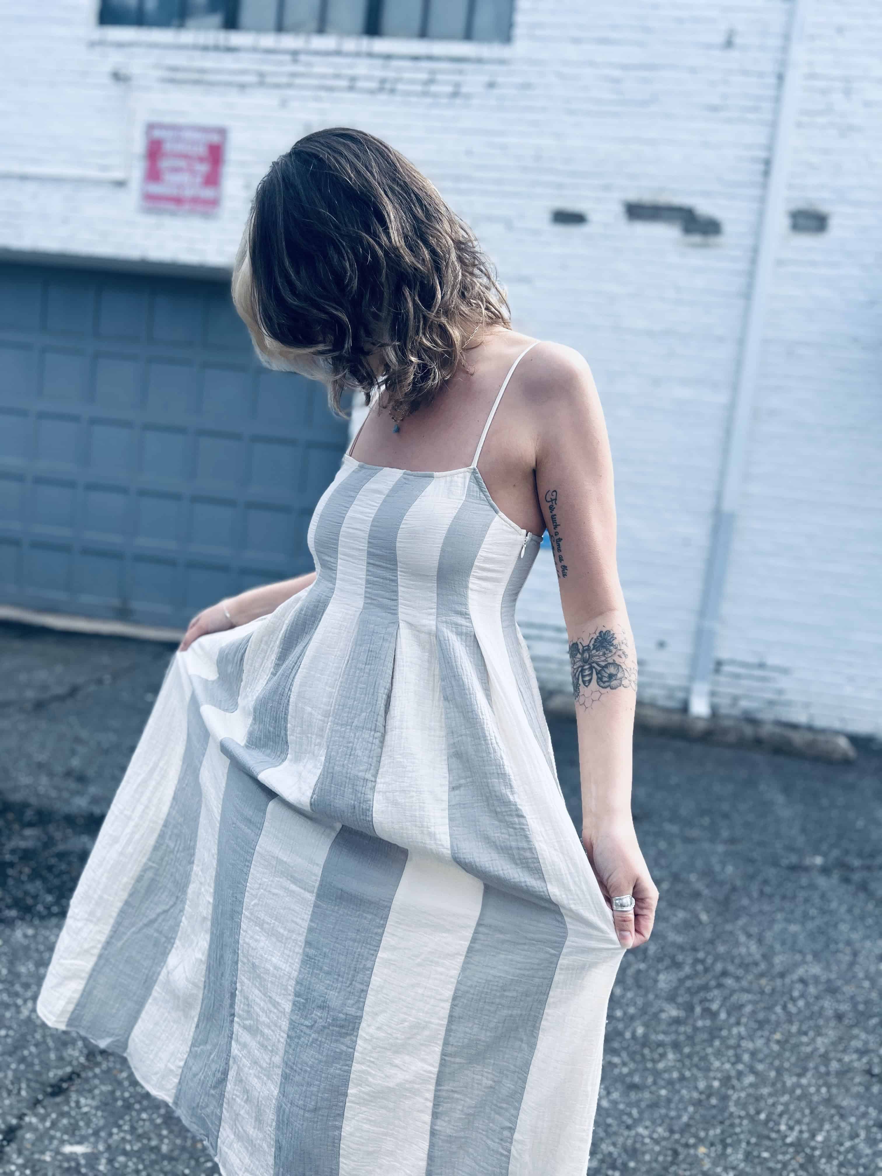 flowy and feminine pintuck dress for an elegant boho outfit