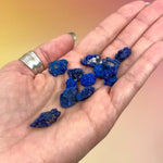 azurite blueberries crystals in hand video