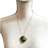 Rainbow Agate Heart Necklace
