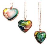 Rainbow Agate Heart Necklace