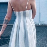 breathable woven cotton midi dress for effortless summer style