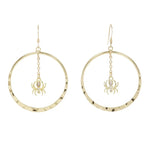 Gossamer Guardian Spider Hoop Earrings