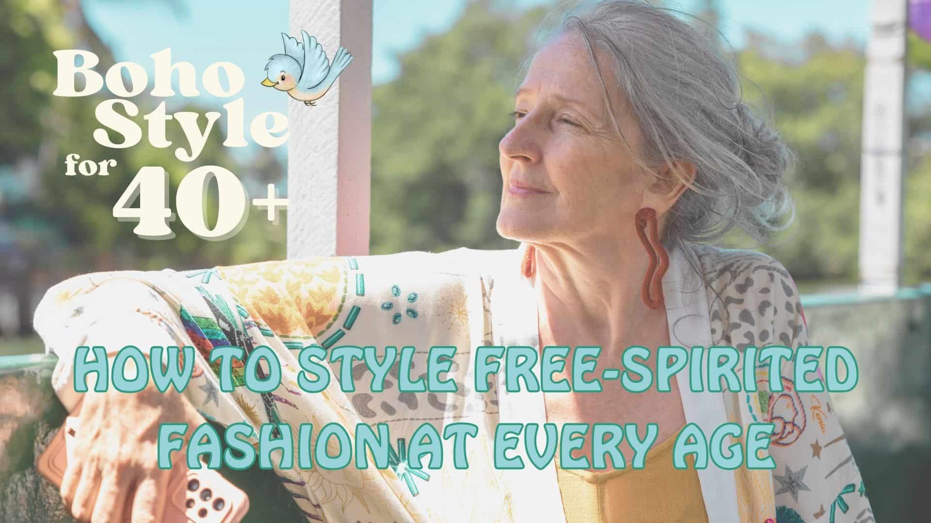 Boho for the Older Woman Blog Cover at The Boho Depot
