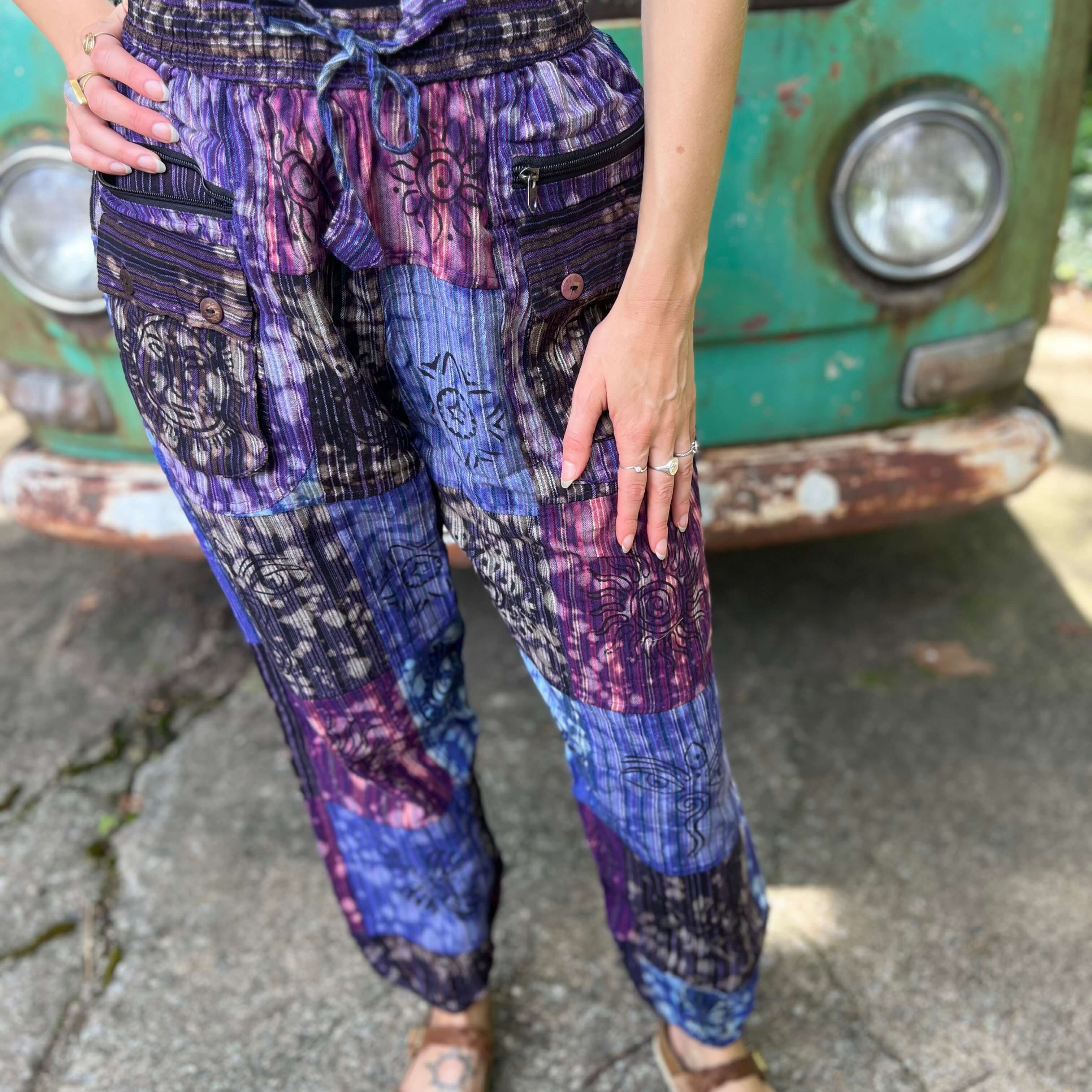 Bohemian pants for women with wide leg and flowy silhouettes