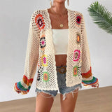 Bohemian Rainbow Crochet Cardigan