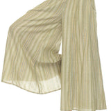 Striped Wide Leg Cotton Pants