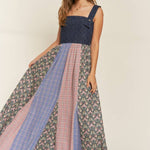 Plus Size Dress Vintage Suspender Maxi