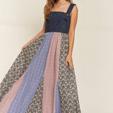 Plus Size Dress Vintage Suspender Maxi