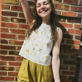 Sunshine Bloom Woven Sleeveless Top