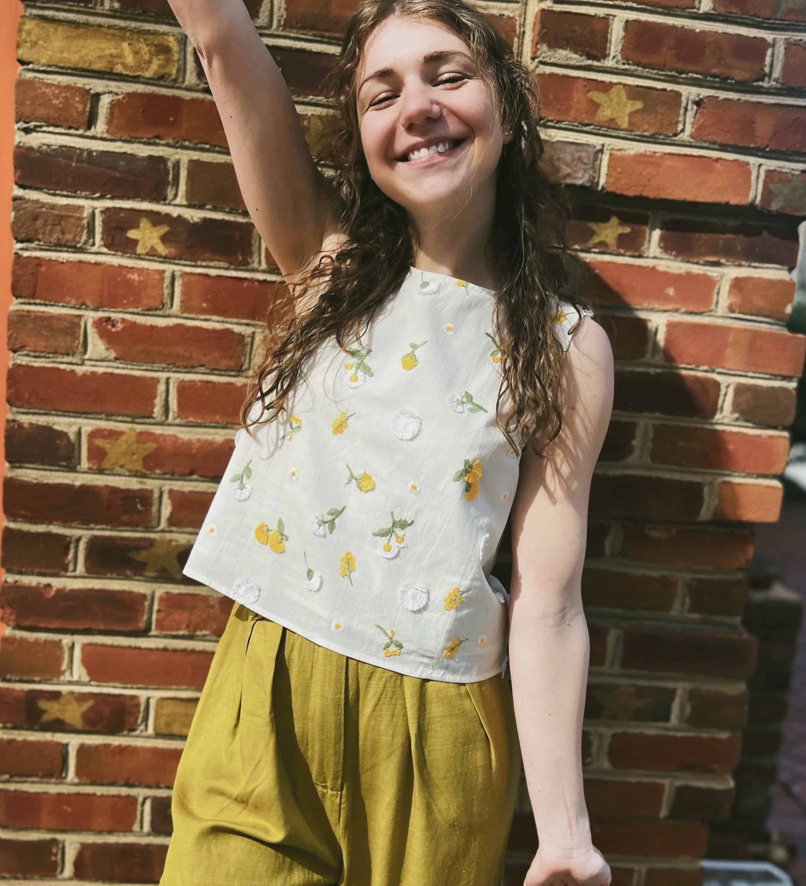 Sunshine Bloom Woven Sleeveless Top