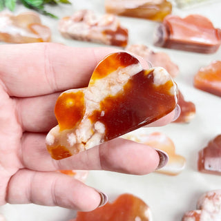 Carnelian Flower Agate Cloud Carving