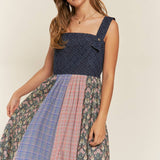 Plus Size Dress Vintage Suspender Maxi