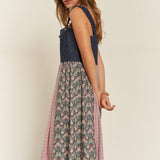 Plus Size Dress Vintage Suspender Maxi