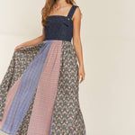 Plus Size Dress Vintage Suspender Maxi