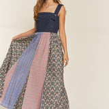 Plus Size Dress Vintage Suspender Maxi