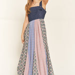 Plus Size Dress Vintage Suspender Maxi