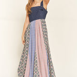 Plus Size Dress Vintage Suspender Maxi