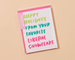 Liberal Snowflake Christmas Card