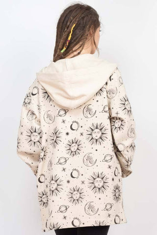 Boho Festival Printed Hoodie - Celestial