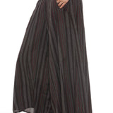Striped Wide Leg Cotton Pants