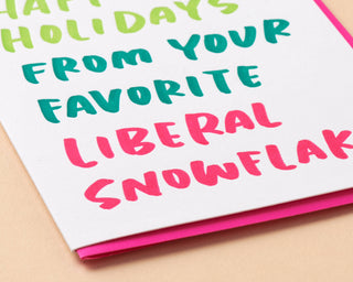 Liberal Snowflake Christmas Card