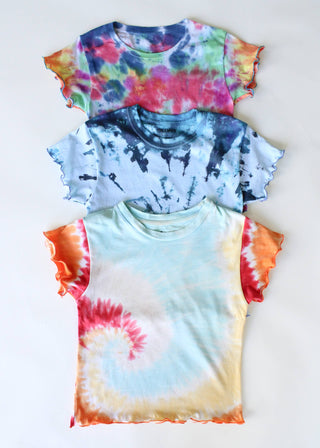 Tie Dye Baby Tee – Upcycled Vintage Graphic Tee