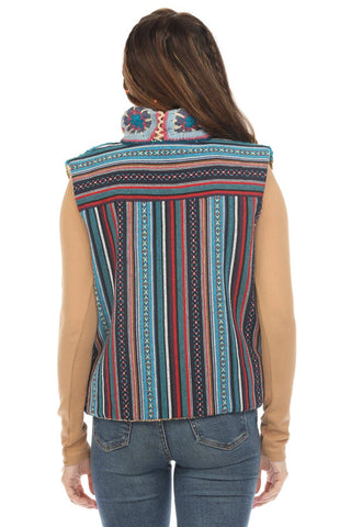 Crochet Mandala Fleece Lined Vest 