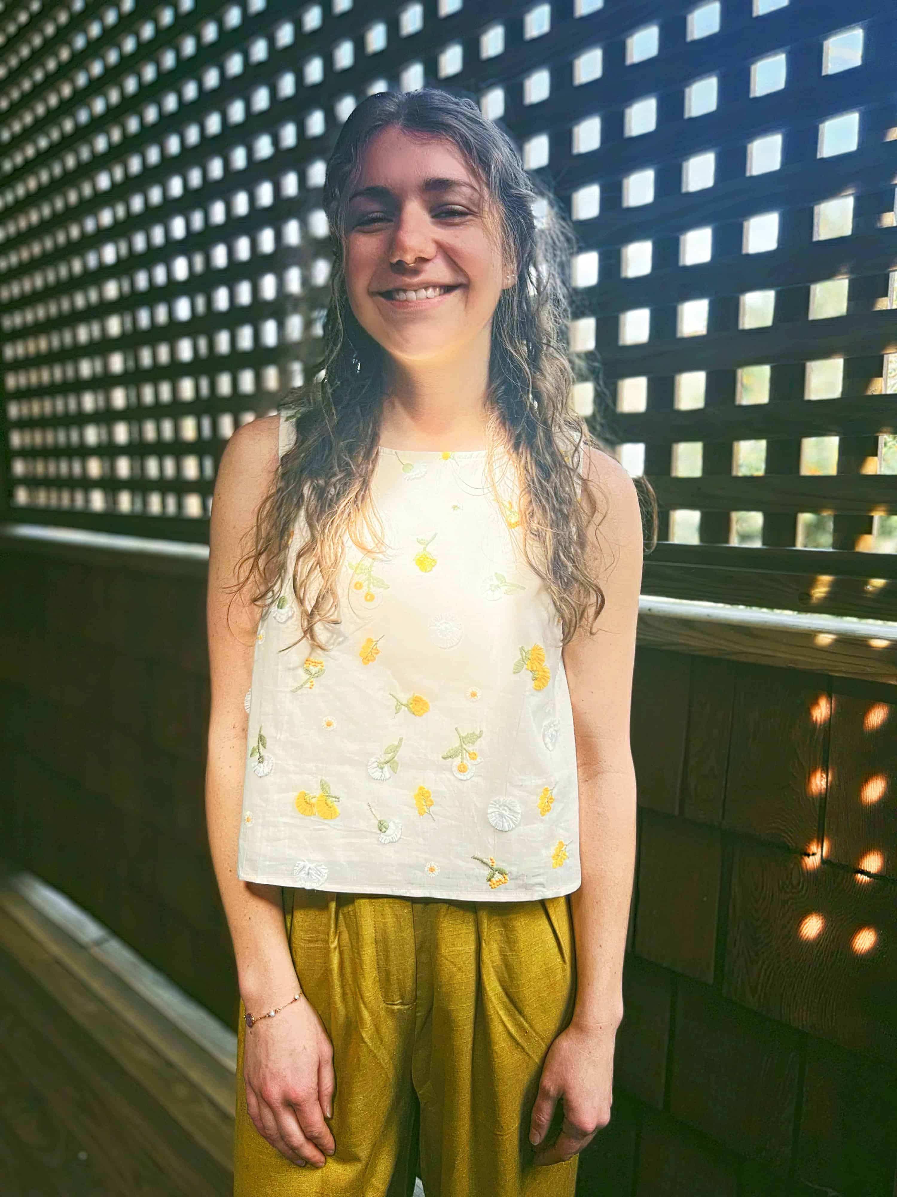Sunshine Bloom Woven Sleeveless Top