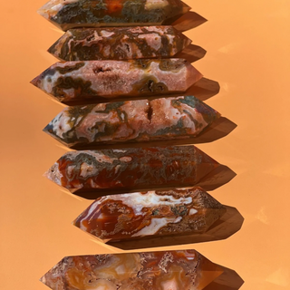 Red Moss Agate Double Terminated Point