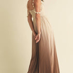 Ombre Pleated Maxi Dress