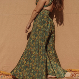 Hippie Bohemian Wide Leg Silk Jumpsuit