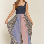 Plus Size Dress Vintage Suspender Maxi