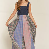 Plus Size Dress Vintage Suspender Maxi