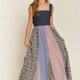 Plus Size Dress Vintage Suspender Maxi