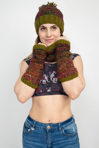 Recycled Fingerless Gloves