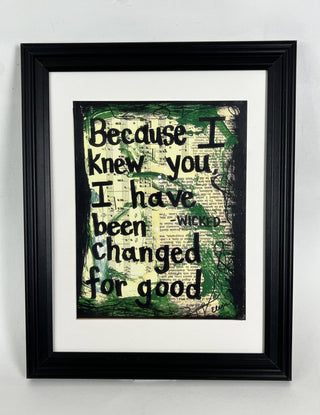 For Good Lyrics - Wicked Broadway Music Art Print