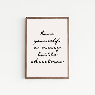 Merry Little Christmas Wall Art Print | Christmas Home Decor